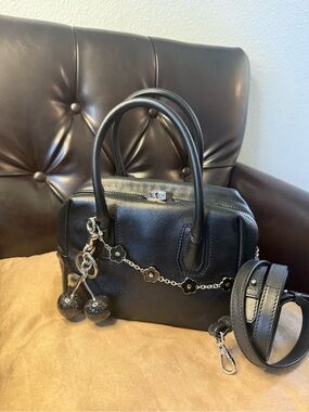 MCM Black Smooth Leather Mini Munich Boston Satchel Bag - Great Condition